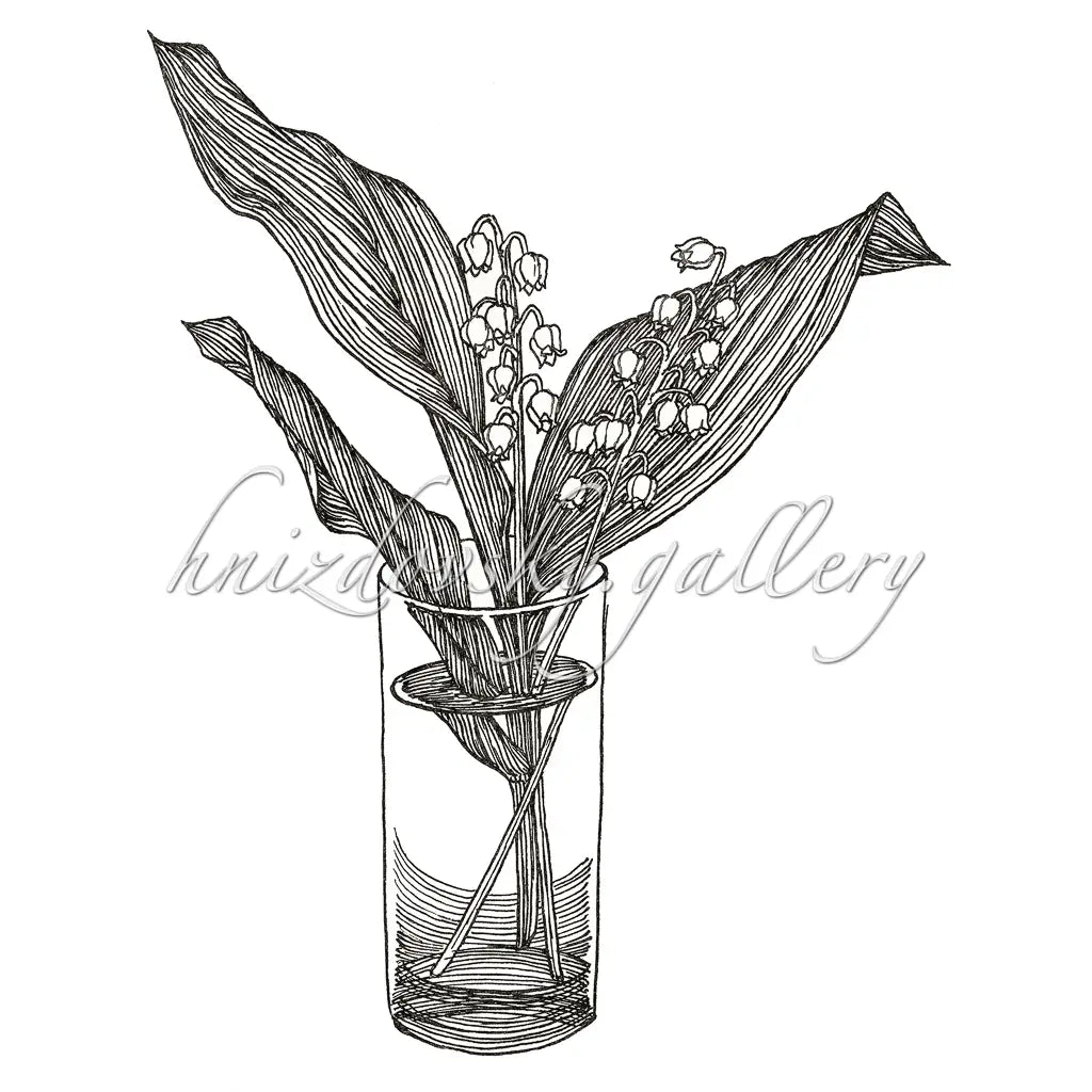 Jacques Hnizdovsky, #371 Lily of the Valley, etching, 1981