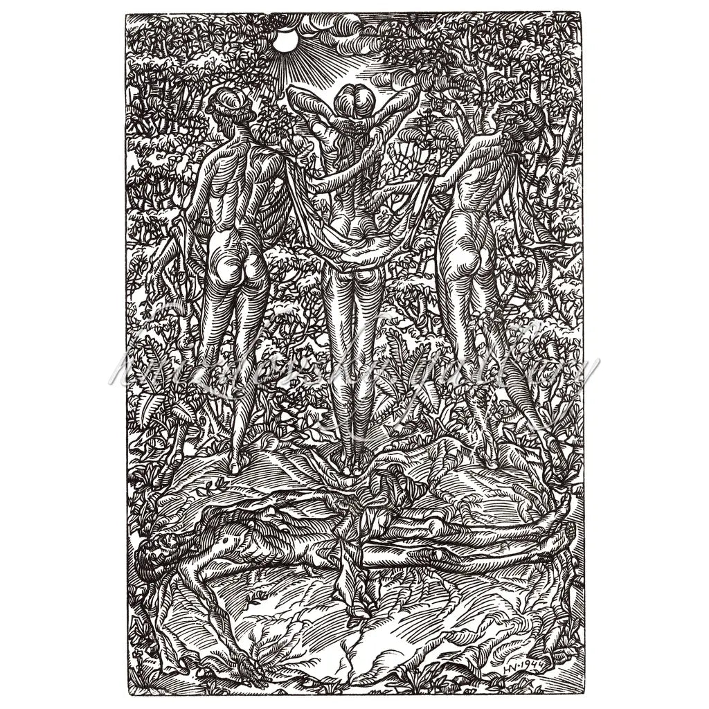 Jacques Hnizdovsky woodcut Life and Death