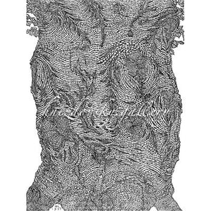 Jacques Hnizdovsky, #363 Tree Trunk, etching, 1971, 15.75" x 12" (image size)