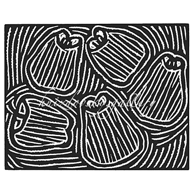 Jacques Hnizdovsky, #013 Five Apples, linocut, 1951, 9" x 11" (image size)