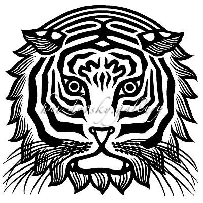 Jacques Hnizdovsky, #148 Tiger, linocut, 1972, 15" x 15.25" (image size)