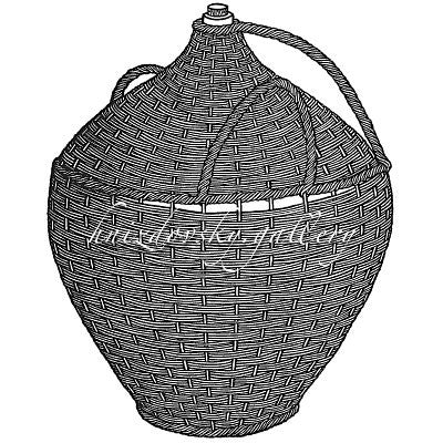 Jacques Hnizdovsky, #176 Demijohn, woodcut, 1974, 20.25" x 16" (image size)