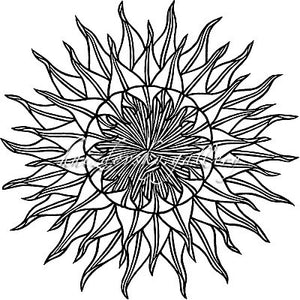 Jacques Hnizdovsky, #179 Sunflower, woodcut, 1974, 9" x 9" (image size)