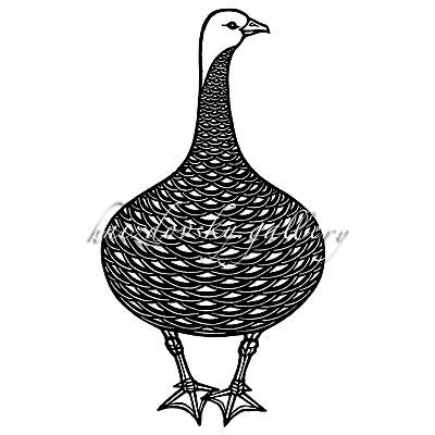 Jacques Hnizdovsky, #182 Goose, woodcut, 1974, 9" x 5" (image size)