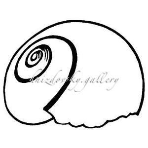 Jacques Hnizdovsky, #313 Cuban Tree Snail, woodcut, 1983, 3.25" x 4.25" (image size)